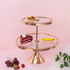 Golden Romance 2 Tier Serveware and Cake Stand